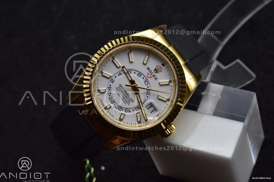 White Dial YG Weight) Oysterflex Strap ZF Edition Best 336238 1:1 Functional A23J Sky-Dweller 1100 on (Gain 0513